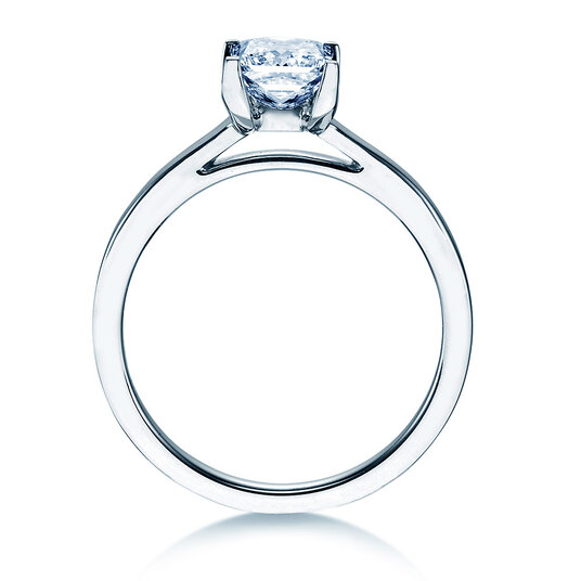 Verlobungsring Princess in Platin 950/- mit Labordiamant 1,50ct