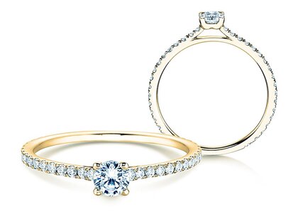 Verlobungsring Pure Diamond in 9K Gelbgold mit Labordiamanten 0,54ct E/VS
