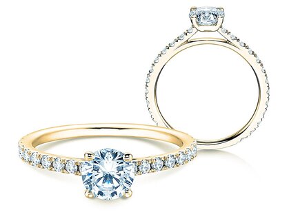 Verlobungsring Pure Diamond in 14K Gelbgold mit Diamanten 1,17ct G/SI