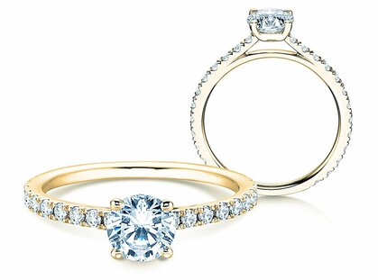 Verlobungsring Pure Diamond in 9K Gelbgold