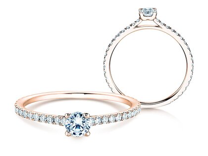 Verlobungsring Pure Diamond in 9K Roségold mit Diamanten 0,54ct G/SI