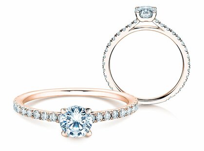 Verlobungsring Pure Diamond in 14K Roségold mit Diamanten 0,82ct G/SI