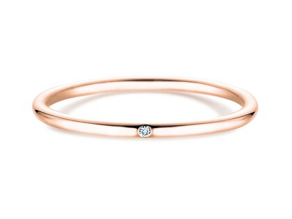 Verlobungsring Promise Petite in 14K Roségold mit Diamant 0,005ct G/SI