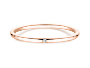Verlobungsring Promise Petite in 14K Roségold mit Diamant 0,005ct G/SI