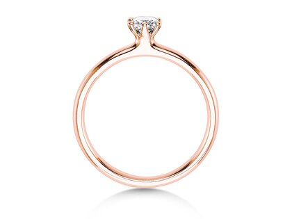Verlobungsring Classic 6 in 14K Roségold mit Diamant 0,20ct G/IF