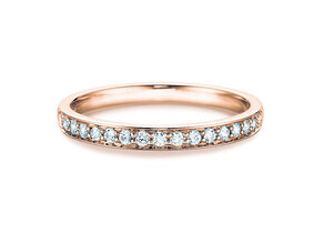 Verlobungsring Alliance in 14K Roségold mit Diamanten 0,21ct G/SI