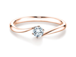 Verlobungsring Devotion in 18K Roségold mit Diamant 0,10ct G/SI