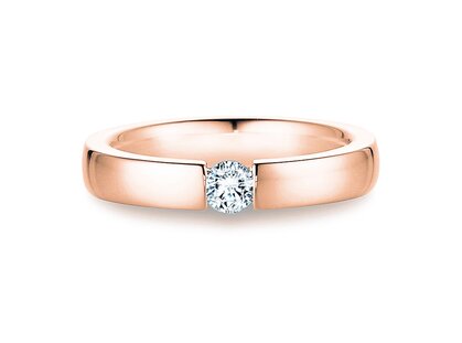 Verlobungsring Infinity in 14K Roségold mit Diamant 0,20ct G/SI