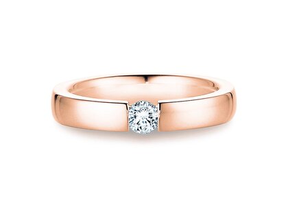 Verlobungsring Infinity in 9K Roségold mit Diamant 0,25ct H/SI