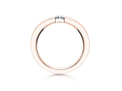 Verlobungsring Infinity in 9K Roségold mit Diamant 0,25ct H/SI