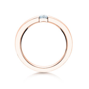 Verlobungsring Infinity in 18K Roségold mit Diamant 0,30ct H/SI