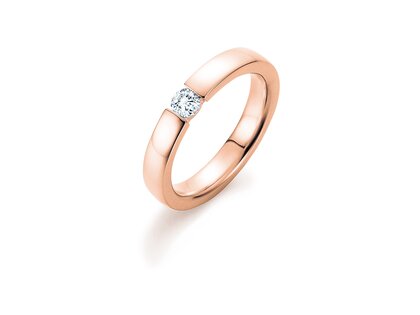 Verlobungsring Infinity in 9K Roségold mit Diamant 0,25ct H/SI