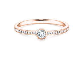 Verlobungsring Eternal Pavé in 14K Roségold mit Diamanten 0,25ct G/SI