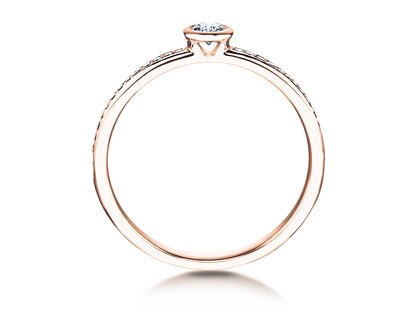 Verlobungsring Eternal Pavé in 14K Roségold mit Diamanten 0,25ct G/SI