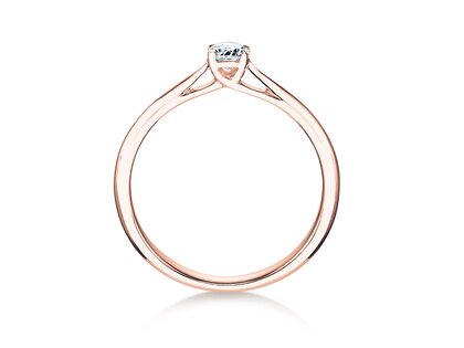 Verlobungsring Delight in 14K Roségold mit Diamant 0,10ct G/SI