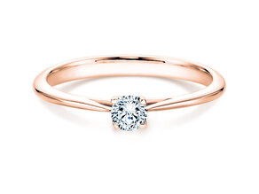 Verlobungsring Delight in 18K Roségold mit Diamant 0,30ct H/SI