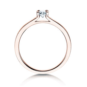 Verlobungsring Modern in 14K Roségold mit Diamant 0,30ct G/SI