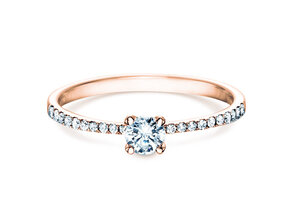 Verlobungsring Grace in 18K Roségold mit Diamanten 0,70ct G/SI