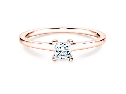 Verlobungsring Princess in 18K Roségold mit Diamant 1,00ct G/SI