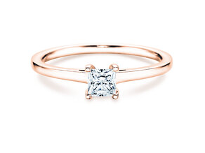 Verlobungsring Princess in 18K Roségold mit Diamant 1,00ct G/SI
