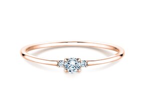 Verlobungsring Vivid Petite Diamond in 9K Roségold mit Diamanten 0,10ct G/SI