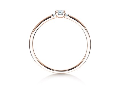 Verlobungsring Vivid Petite Diamond in 9K Roségold mit Diamanten 0,10ct G/SI