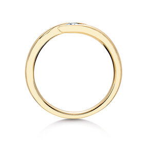 Verlobungsring Twist in 14K Gelbgold mit Diamant 0,10ct H/SI