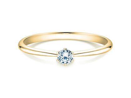 Verlobungsring Spirit in 9K Gelbgold mit Labordiamant 0,15ct E/VS