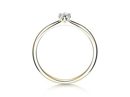 Verlobungsring Spirit in 9K Gelbgold mit Labordiamant 0,15ct E/VS