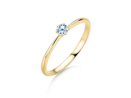 Verlobungsring Spirit in 9K Gelbgold mit Labordiamant 0,15ct E/VS