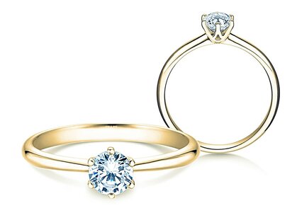 Verlobungsring Spirit in 9K Gelbgold mit Diamant 0,40ct G/SI