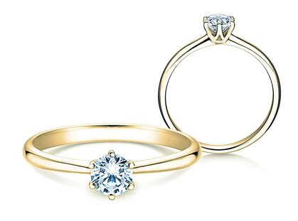 Verlobungsring Spirit in 9K Gelbgold mit Diamant 0,50ct H/SI