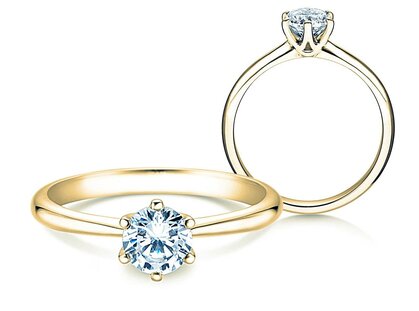 Verlobungsring Spirit in 9K Gelbgold mit Diamant 1,00ct H/SI