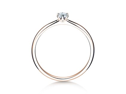 Verlobungsring Spirit in 9K Roségold mit Diamant 0,15ct H/SI
