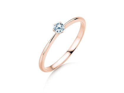 Verlobungsring Spirit in 9K Roségold mit Diamant 0,15ct H/SI