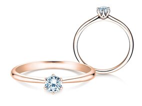 Verlobungsring Spirit in 9K Roségold mit Diamant 0,25ct G/SI