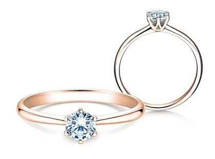 Verlobungsring Spirit in 9K Roségold mit Diamant 0,50ct H/SI