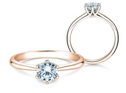 Verlobungsring Spirit in 9K Roségold mit Diamant 1,00ct H/SI