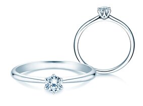 Verlobungsring Spirit in 9K Weißgold mit Diamant 0,25ct G/SI
