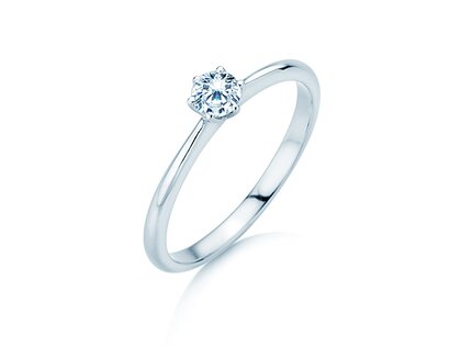 Verlobungsring Spirit in 18K Weißgold mit Diamant 0,25ct H/SI