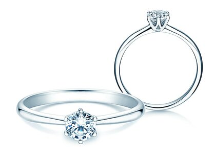 Verlobungsring Spirit in 9K Weißgold mit Diamant 0,50ct H/SI