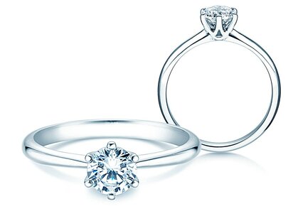 Verlobungsring Spirit in 9K Weißgold mit Diamant 1,00ct H/SI