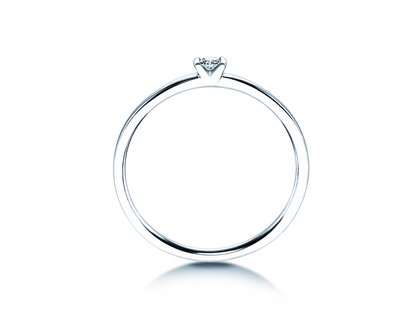 Verlobungsring Love in 14K Weißgold mit Diamant 0,04ct G/SI