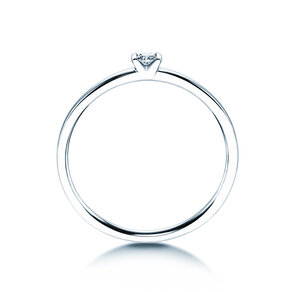 Verlobungsring Love in 14K Weißgold mit Diamant 0,04ct G/SI