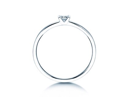 Verlobungsring Love in 14K Weißgold mit Diamant 0,07ct G/SI