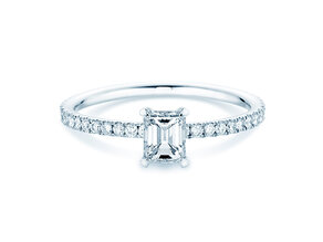Verlobungsring Elaine in 14K Weißgold mit Diamanten 0,86ct G/VS