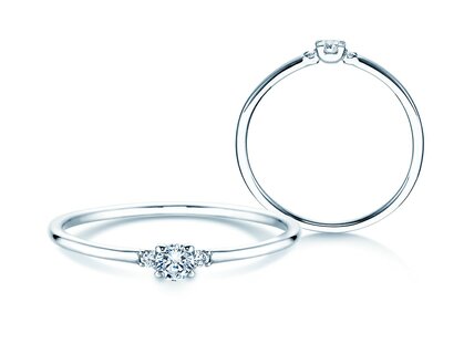 Verlobungsring Vivid Petite Diamond in 18K Weißgold mit Diamanten 0,10ct G/SI