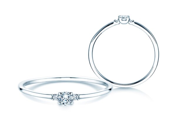 Verlobungsring Vivid Petite Diamond in 14K Weißgold mit Diamanten 0,10ct G/SI