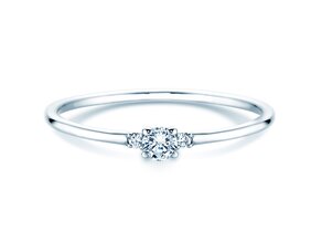 Verlobungsring Vivid Petite Diamond in 14K Weißgold mit Diamanten 0,10ct G/SI