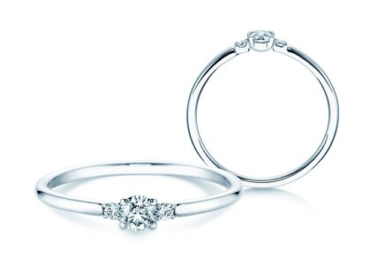 Verlobungsring Vivid Petite Diamond in 14K Weißgold mit Diamanten 0,20ct G/SI